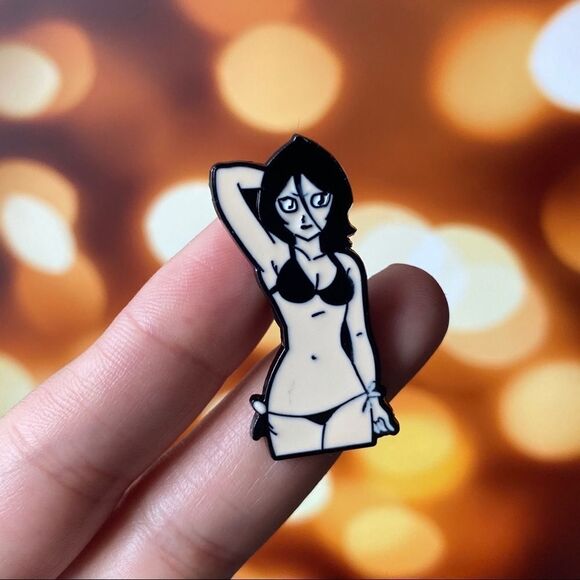 Jewelry - Sexy Goth Chick Enamel Pin/ Brooch